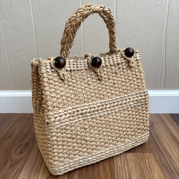 Handbags - Woven Beachy Summer Purse Bag Tote